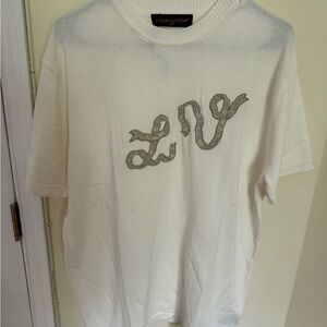 Louis Vuitton White LV Ribbon Logo Shirt
